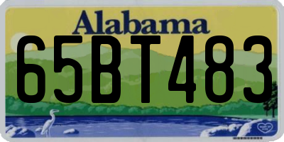 AL license plate 65BT483