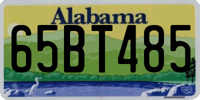AL license plate 65BT485