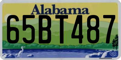 AL license plate 65BT487