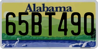 AL license plate 65BT490