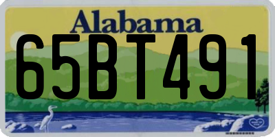 AL license plate 65BT491