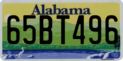 AL license plate 65BT496