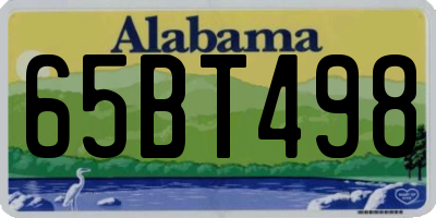 AL license plate 65BT498