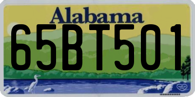 AL license plate 65BT501