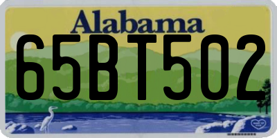AL license plate 65BT502