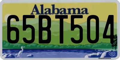 AL license plate 65BT504