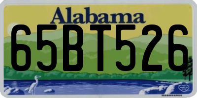 AL license plate 65BT526