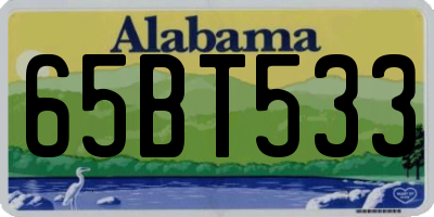 AL license plate 65BT533