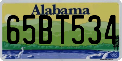 AL license plate 65BT534