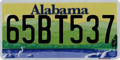 AL license plate 65BT537