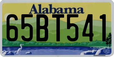 AL license plate 65BT541