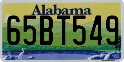 AL license plate 65BT549