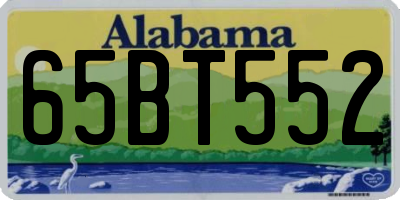 AL license plate 65BT552