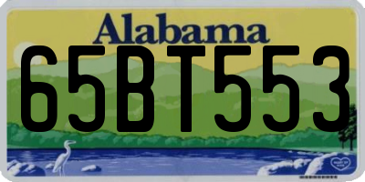 AL license plate 65BT553