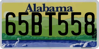 AL license plate 65BT558