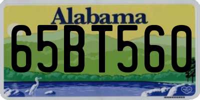 AL license plate 65BT560