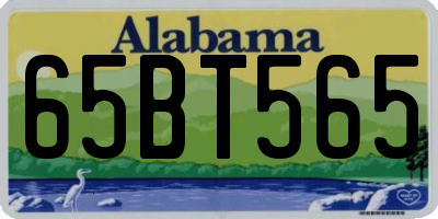 AL license plate 65BT565