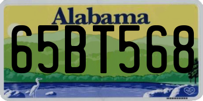 AL license plate 65BT568