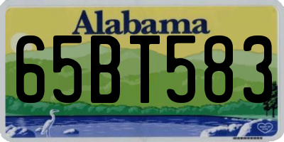 AL license plate 65BT583