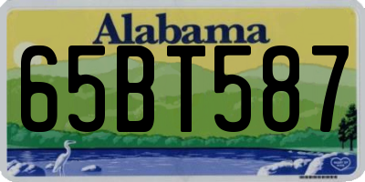 AL license plate 65BT587