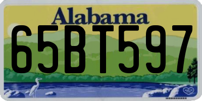 AL license plate 65BT597