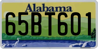 AL license plate 65BT601