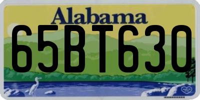 AL license plate 65BT630