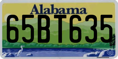 AL license plate 65BT635