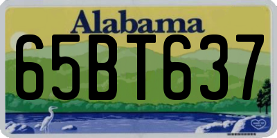 AL license plate 65BT637