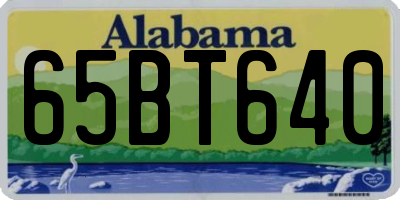 AL license plate 65BT640