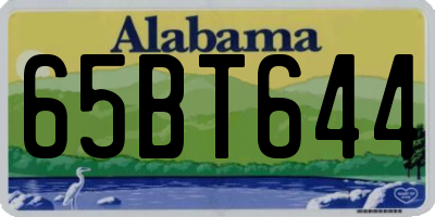 AL license plate 65BT644