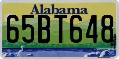 AL license plate 65BT648