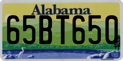 AL license plate 65BT650