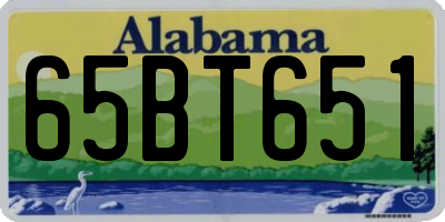 AL license plate 65BT651