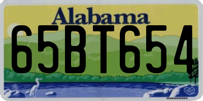 AL license plate 65BT654
