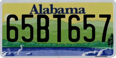 AL license plate 65BT657