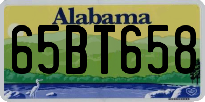AL license plate 65BT658