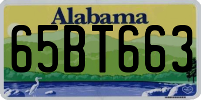 AL license plate 65BT663