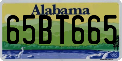 AL license plate 65BT665