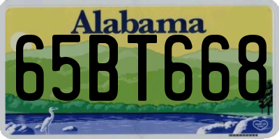 AL license plate 65BT668