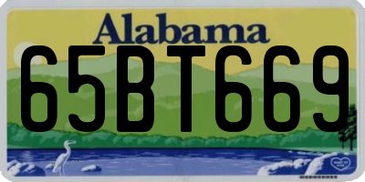 AL license plate 65BT669