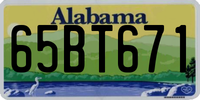 AL license plate 65BT671
