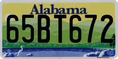 AL license plate 65BT672