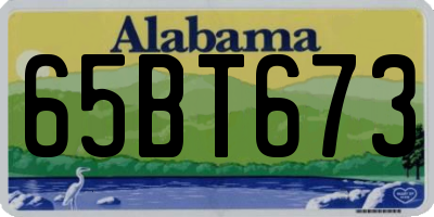AL license plate 65BT673
