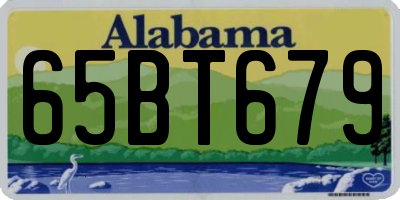 AL license plate 65BT679