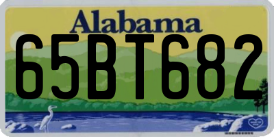 AL license plate 65BT682