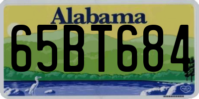 AL license plate 65BT684