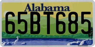 AL license plate 65BT685