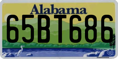 AL license plate 65BT686