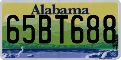 AL license plate 65BT688
